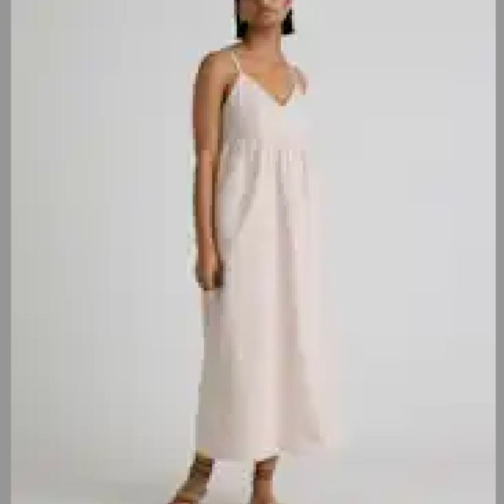 Quince Pink Striped Maxi Dress